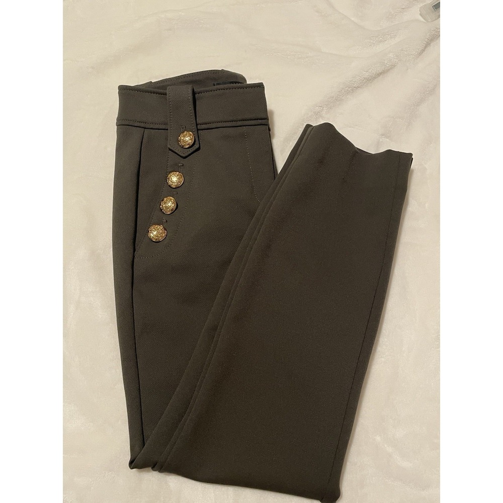WHBM Jolie Straight Leg Dress Pants Size 2 Luxe Stretch Work Casual with Buttons - Picture 6 of 6